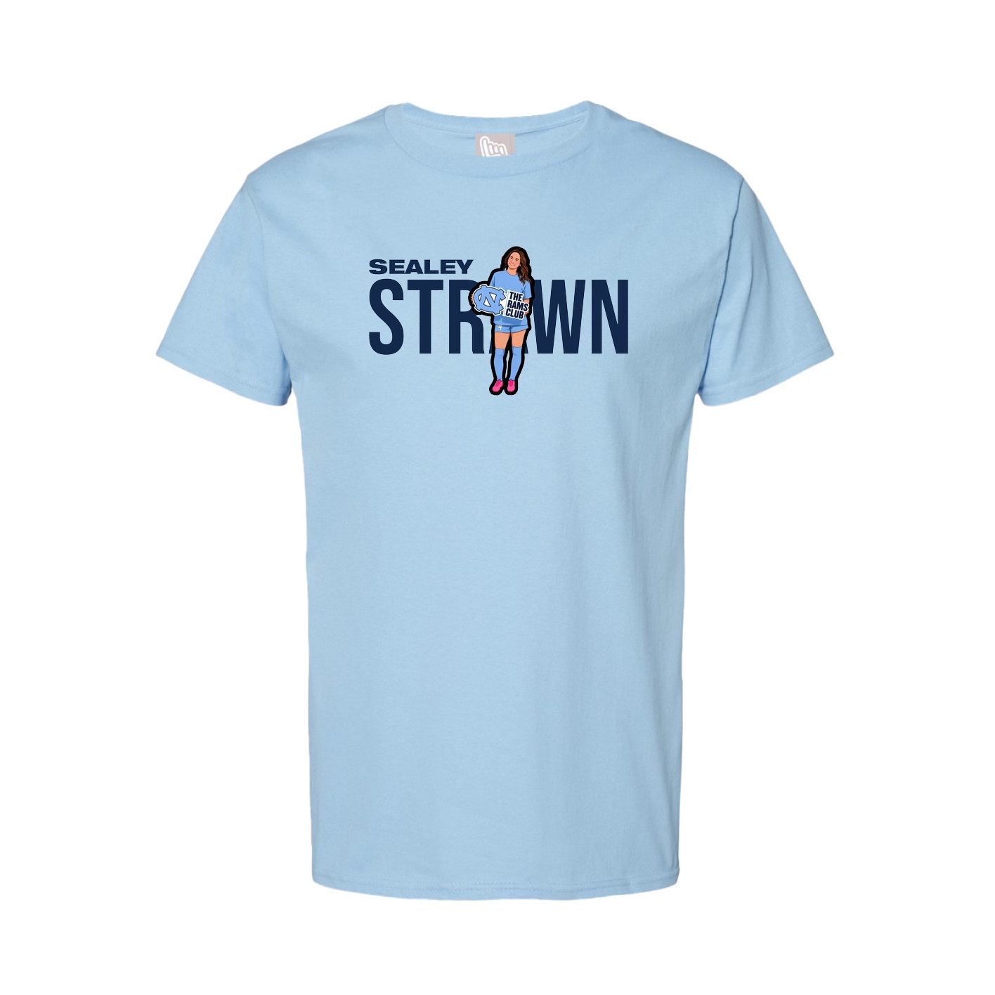 Youth Tee — Player Name in Light Blue