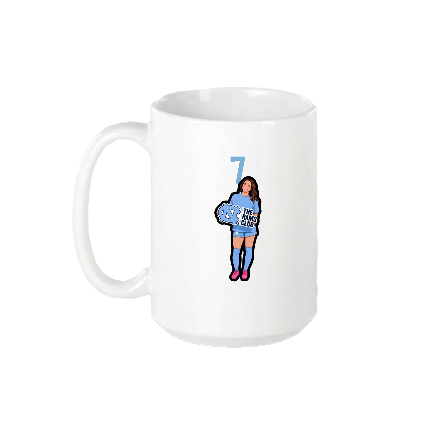 15oz Coffee Mug — Number Top in White