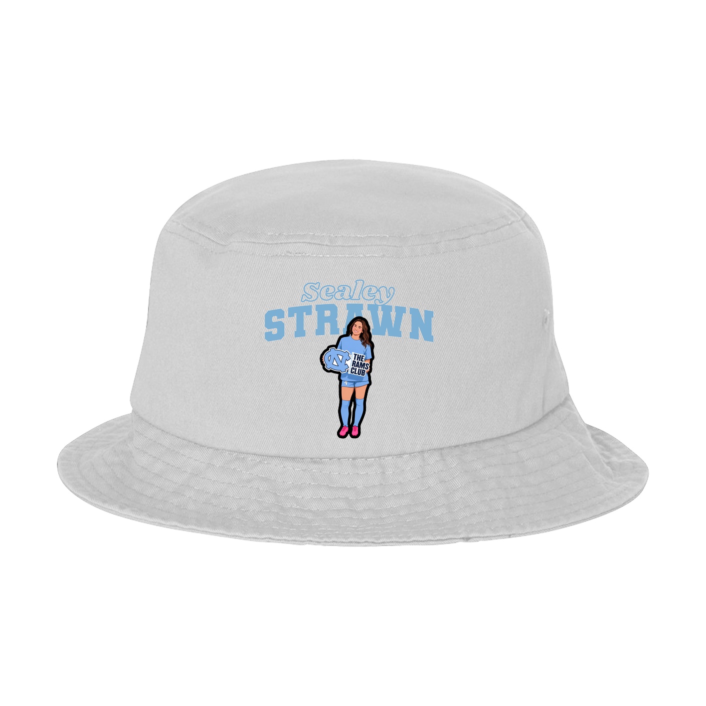Bucket Cap — Name Arch in White