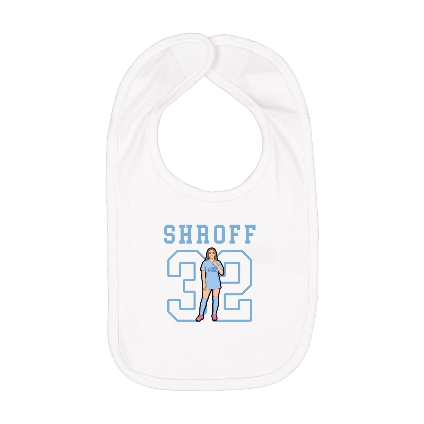 Infant Bib — Shirsey in White