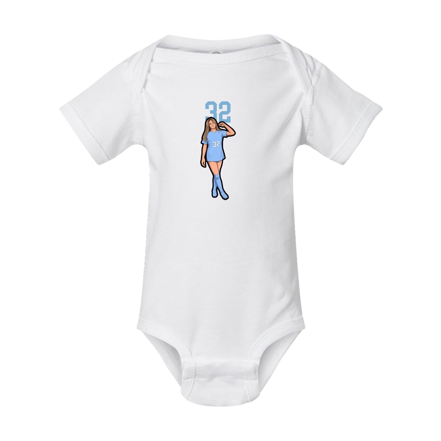 Baby Onesie — Number Top in White