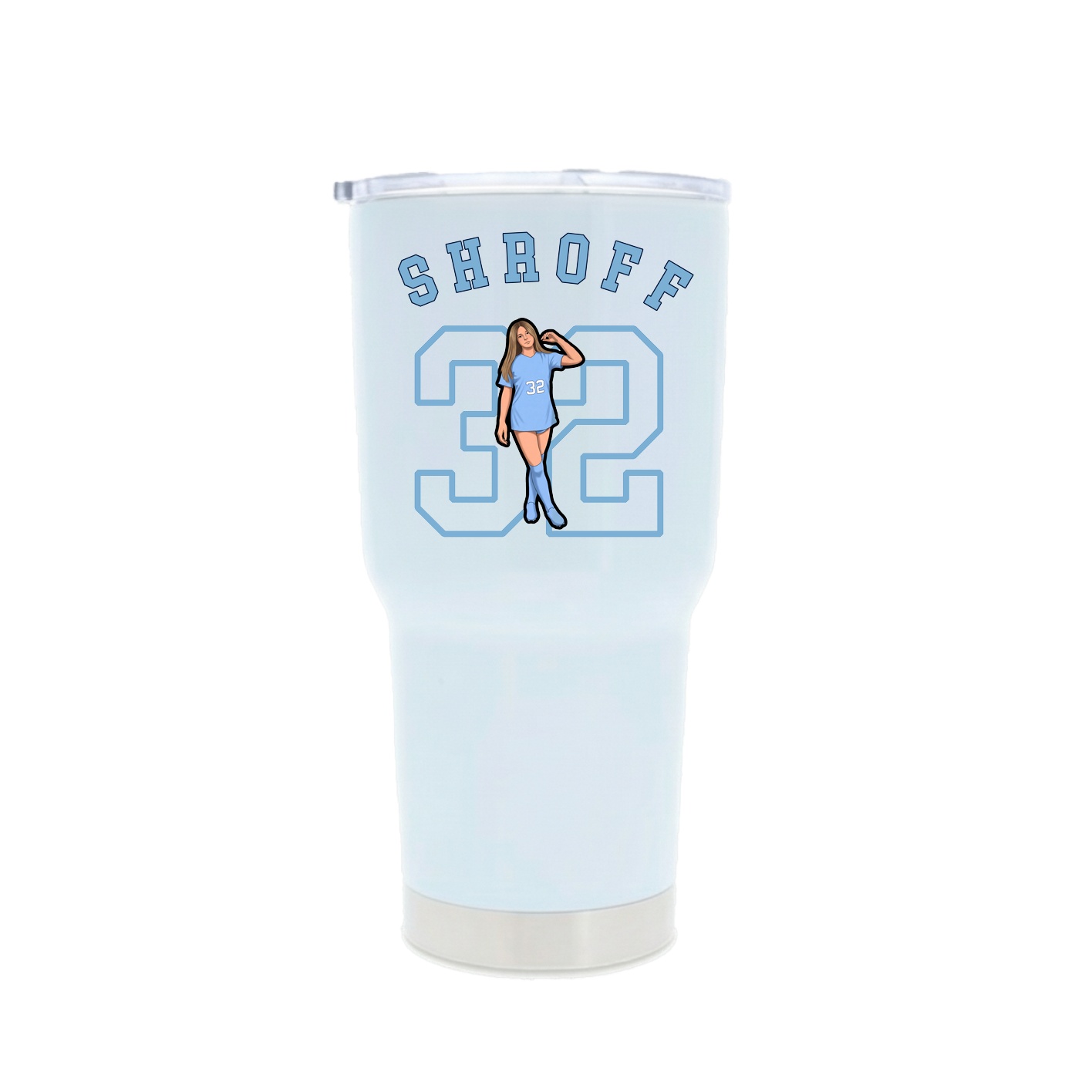 30oz Stainless Steel Tumbler — Shirsey Arch in White