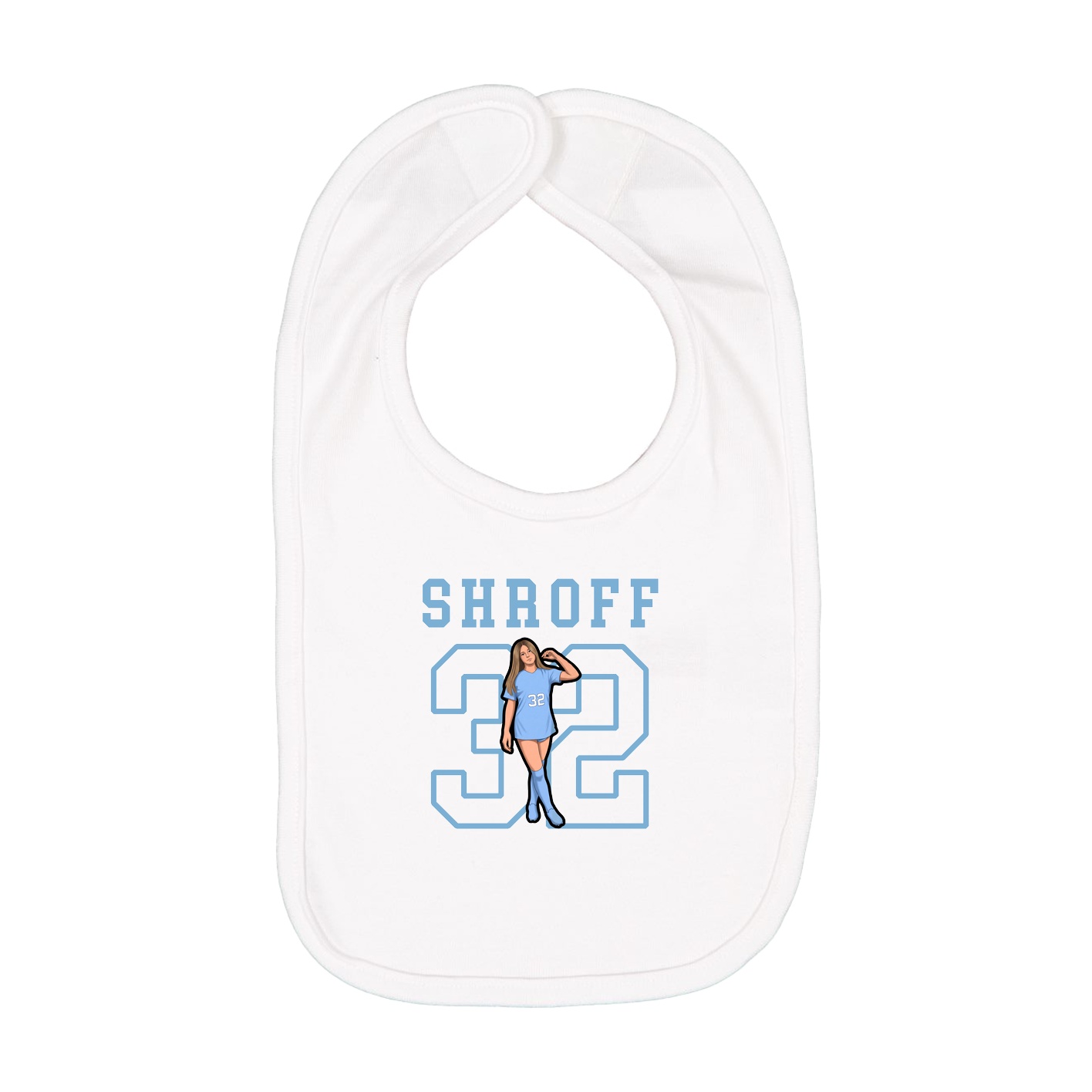 Infant Bib — Shirsey in White