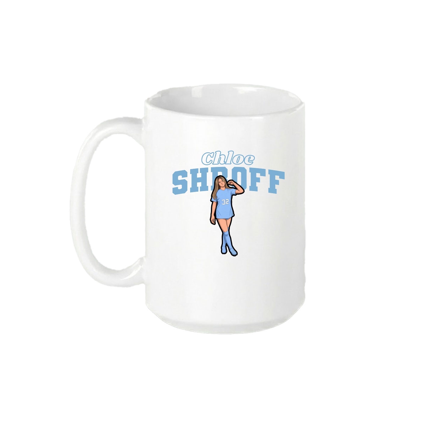 15oz Coffee Mug — Name Arch in White