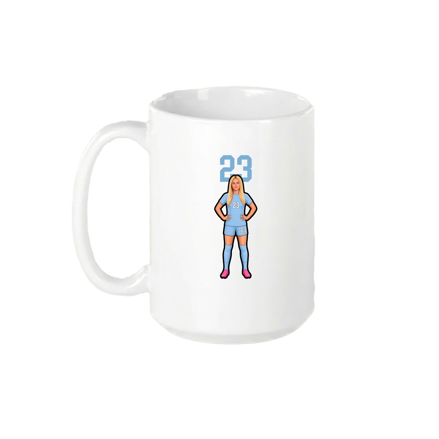 15oz Coffee Mug — Number Top in White
