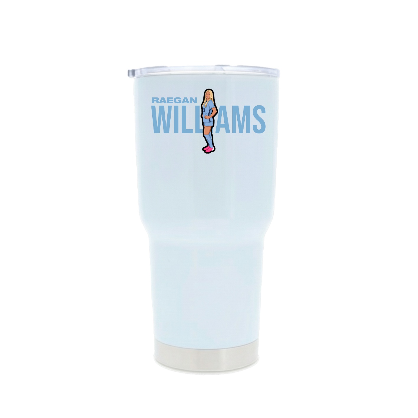 30oz Stainless Steel Tumbler — Player Name in White