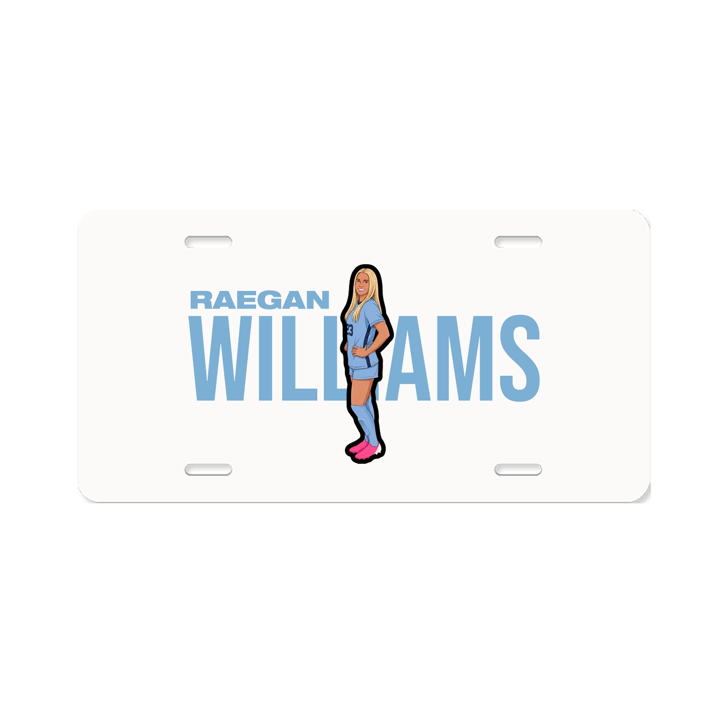 License Plate — Player Name in Classic