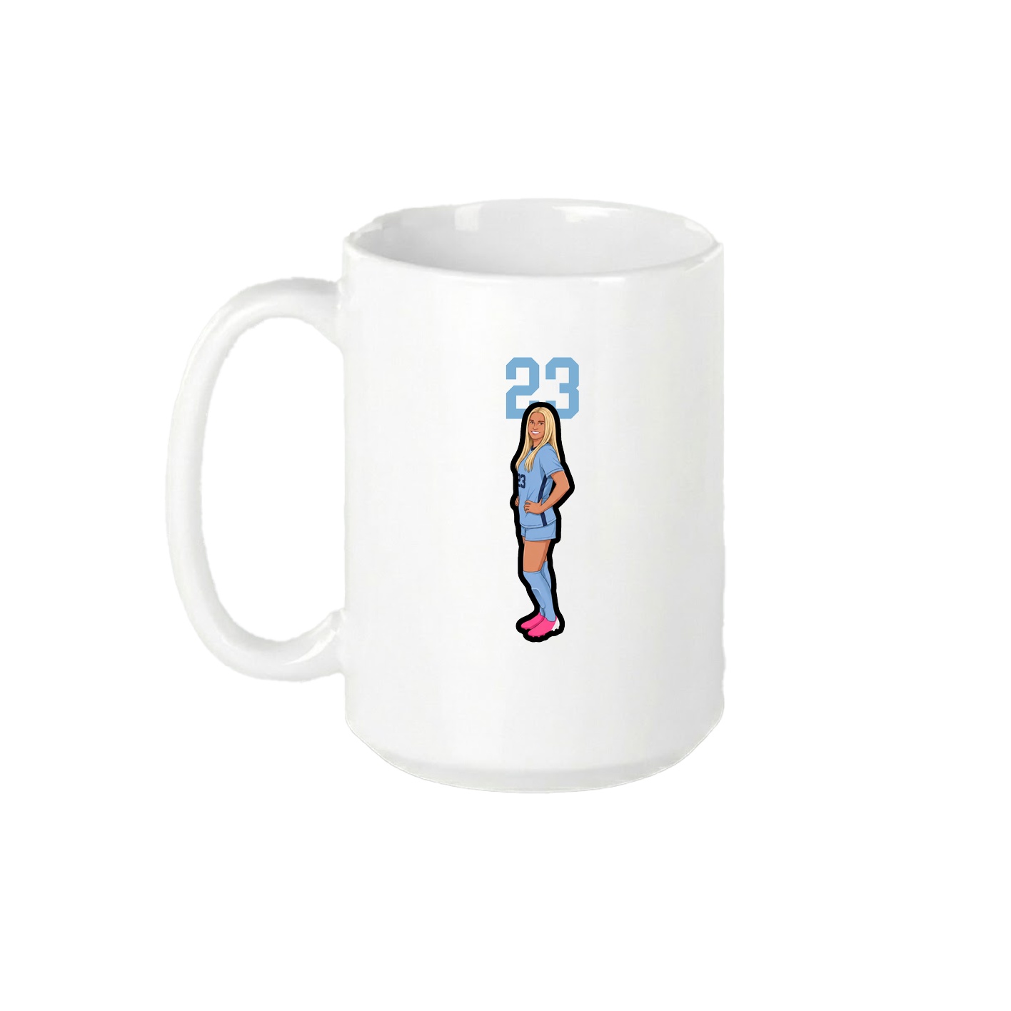 15oz Coffee Mug — Number Top in White