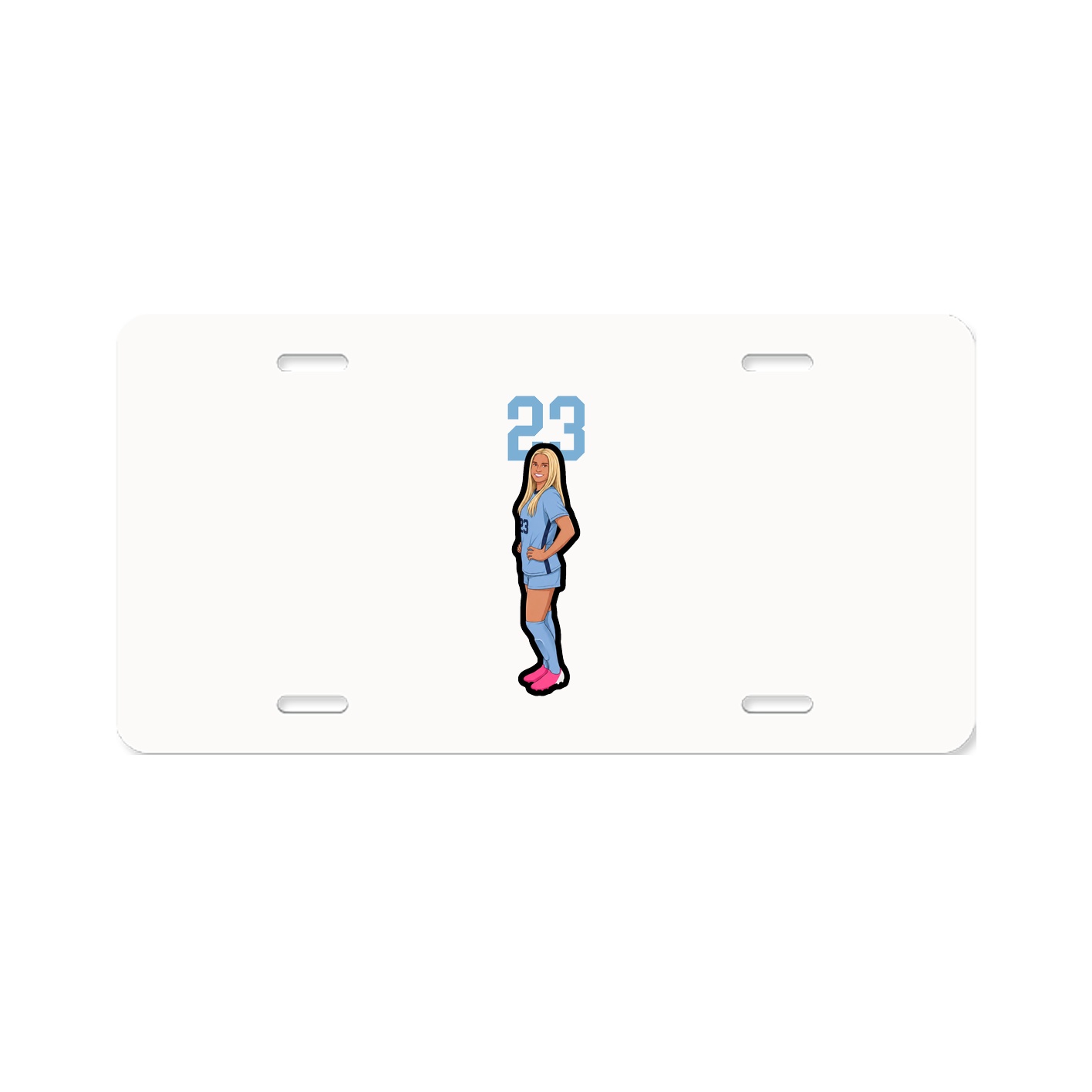 License Plate — Number Top in Classic