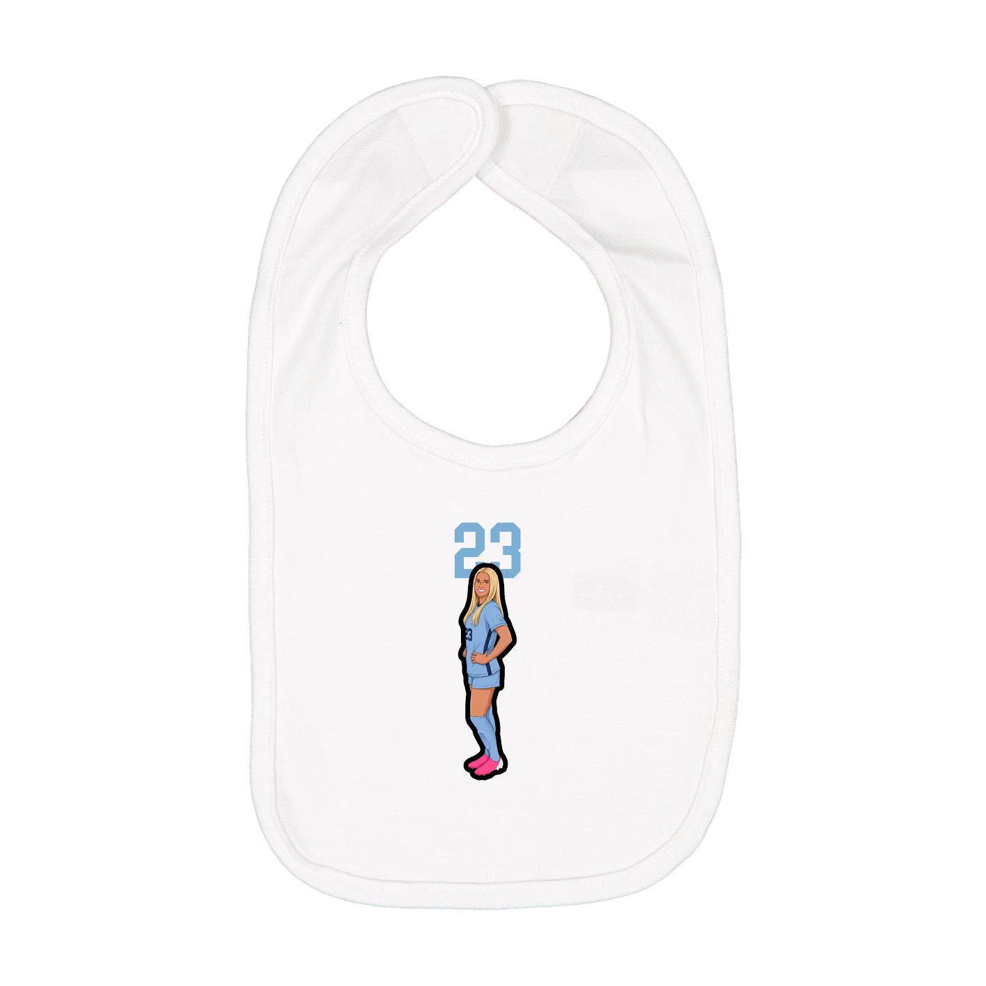 Infant Bib — Number Top in White