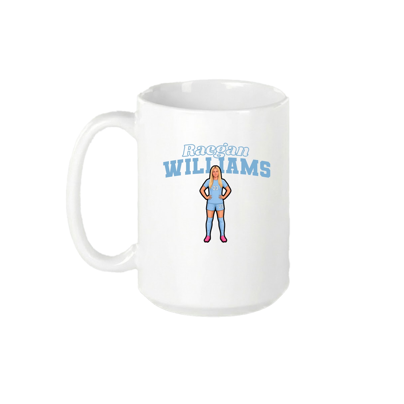 15oz Coffee Mug — Name Arch in White