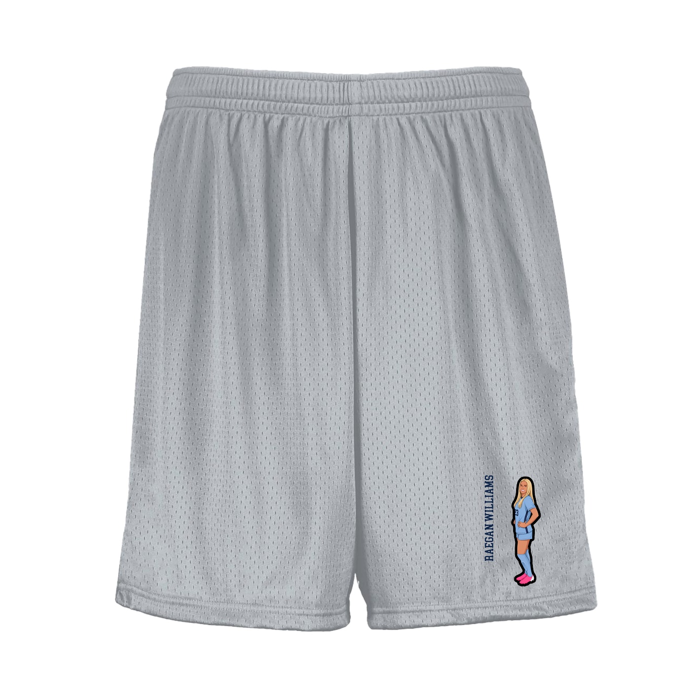 Shorts — Name Vertical in Silver
