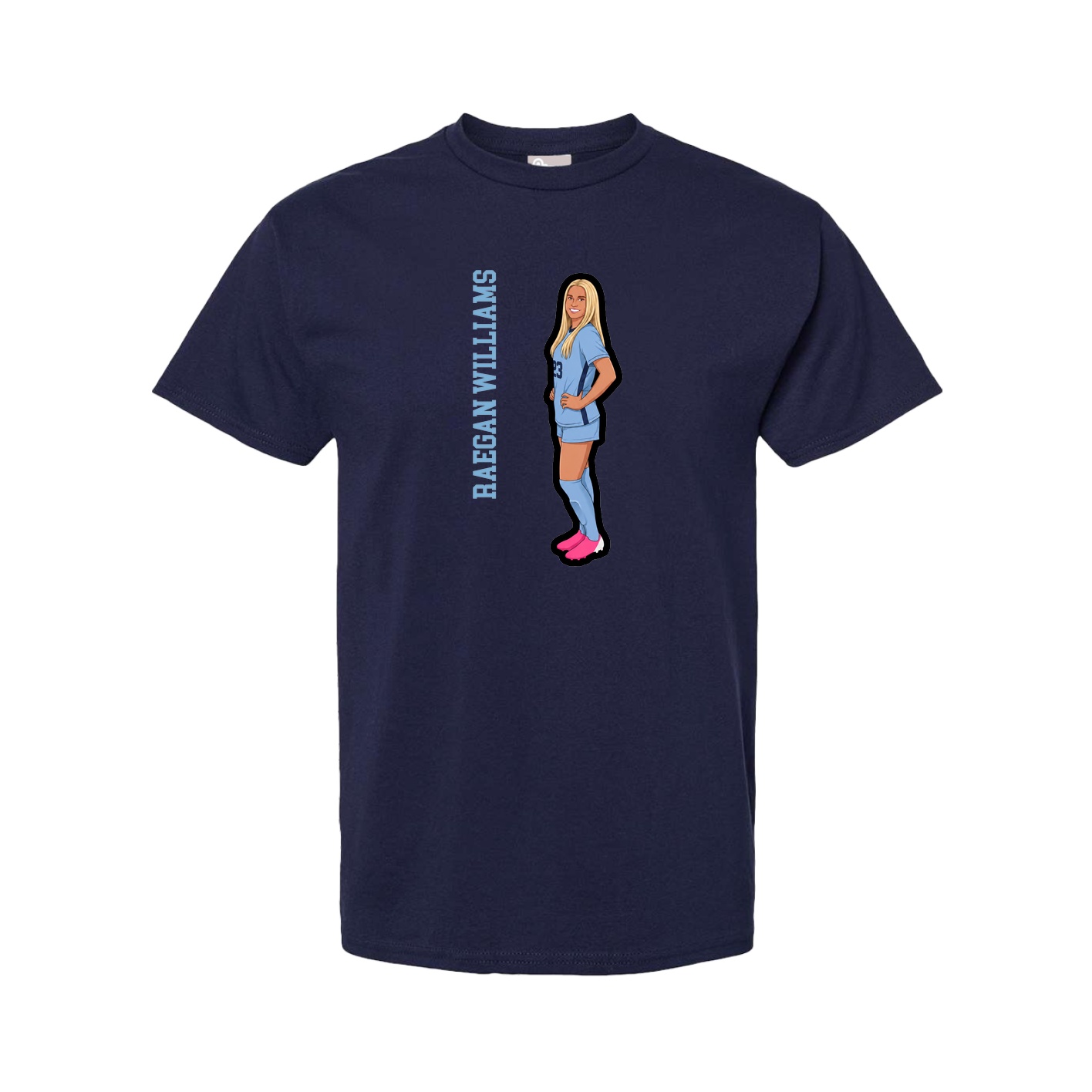 Tee — Name Vertical in Navy