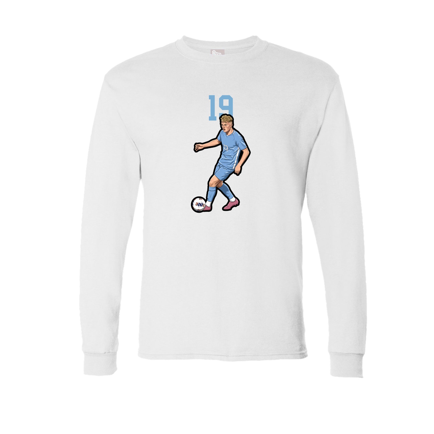 Long Sleeve Tee — Number Top in White