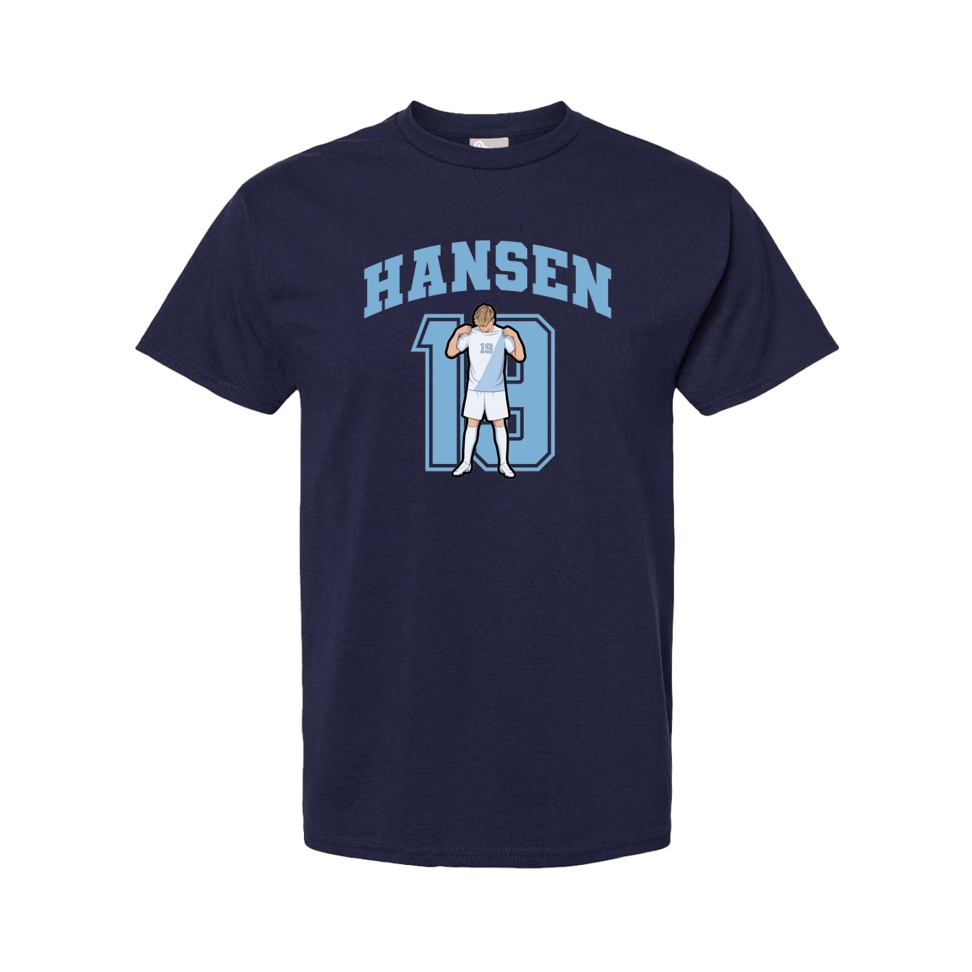 Youth Tee — Number in Navy
