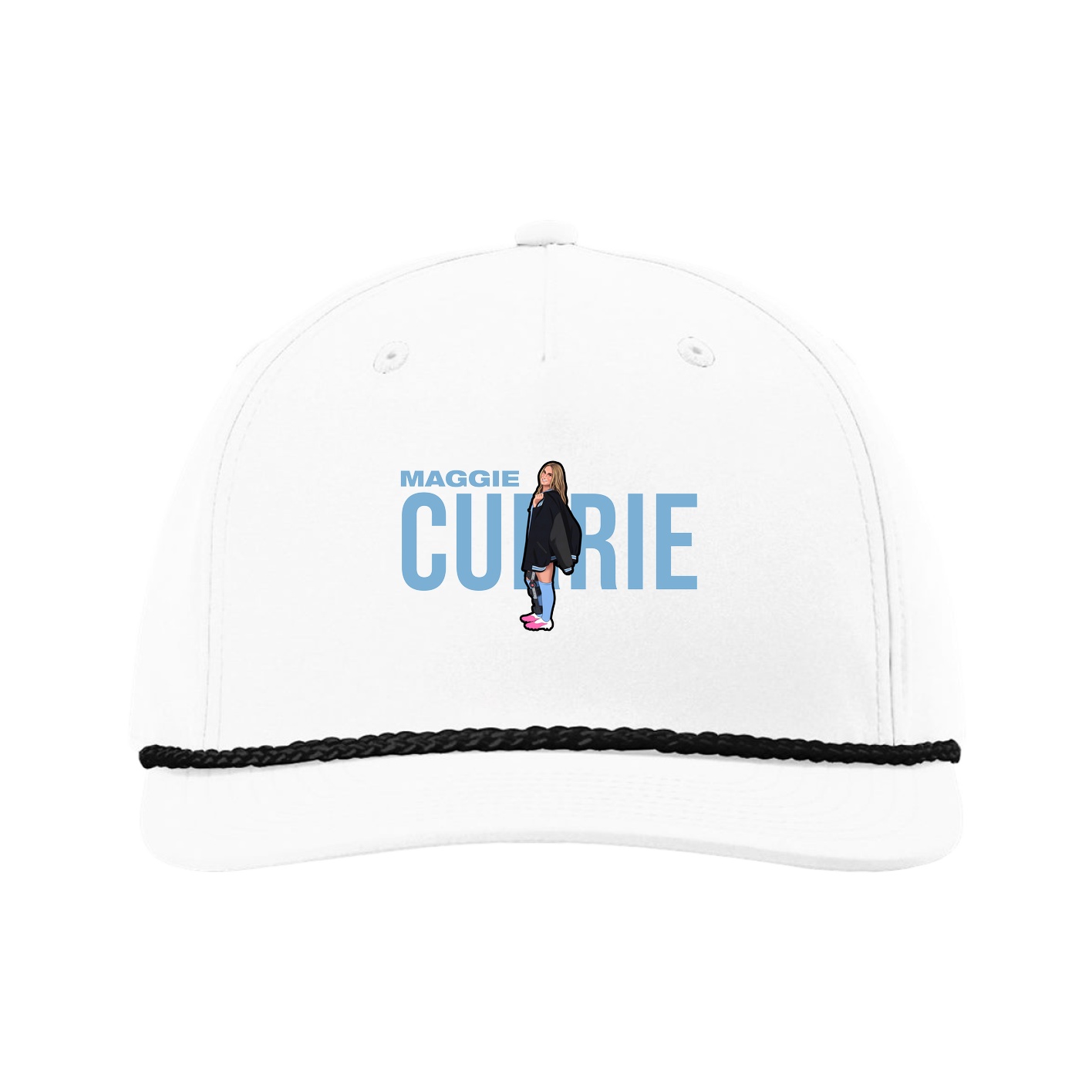 Five-Panel Classic Rope Cap — Player Name in White