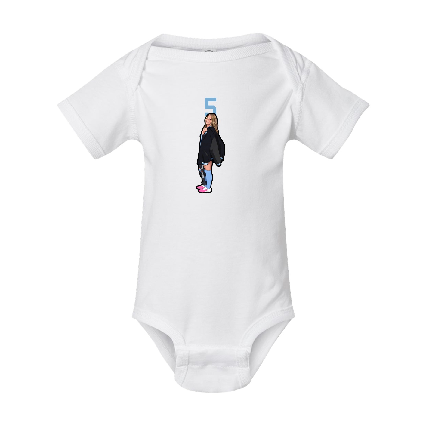 Baby Onesie — Number Top in White