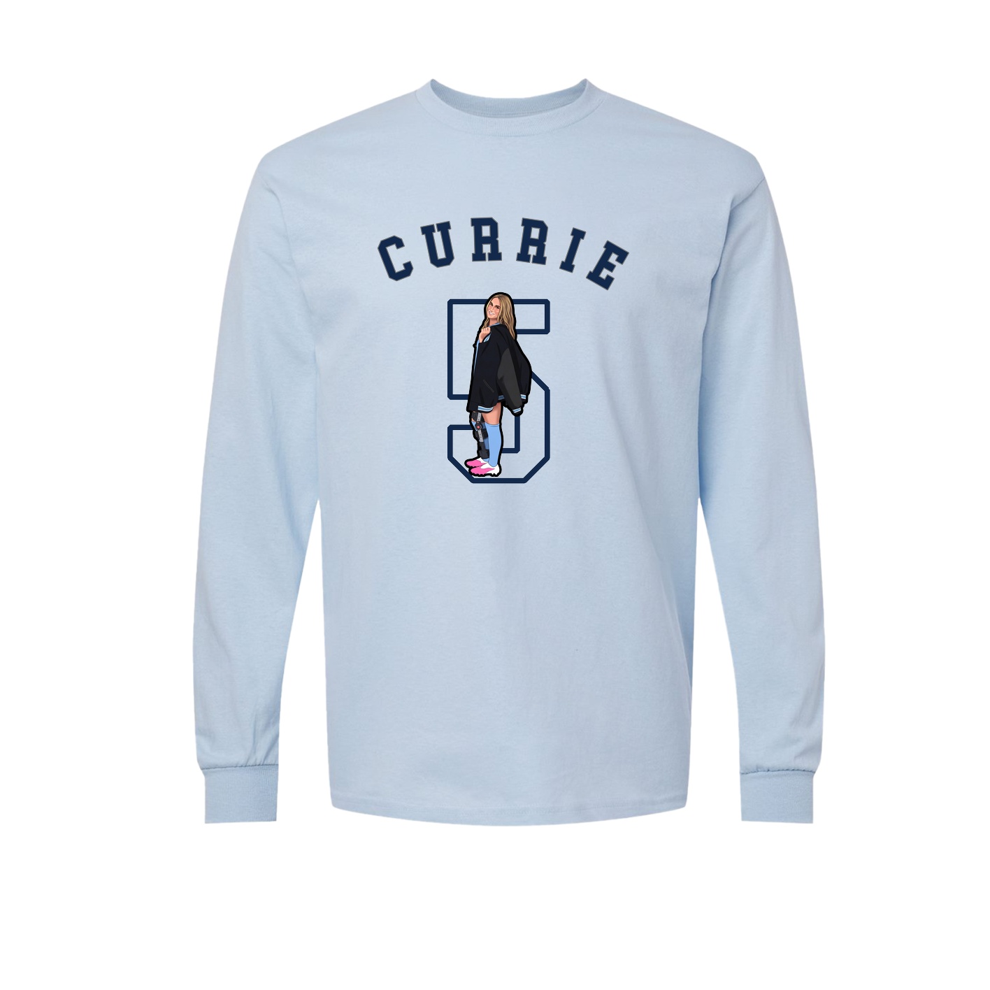 Long Sleeve Tee — Shirsey Arch in Light Blue