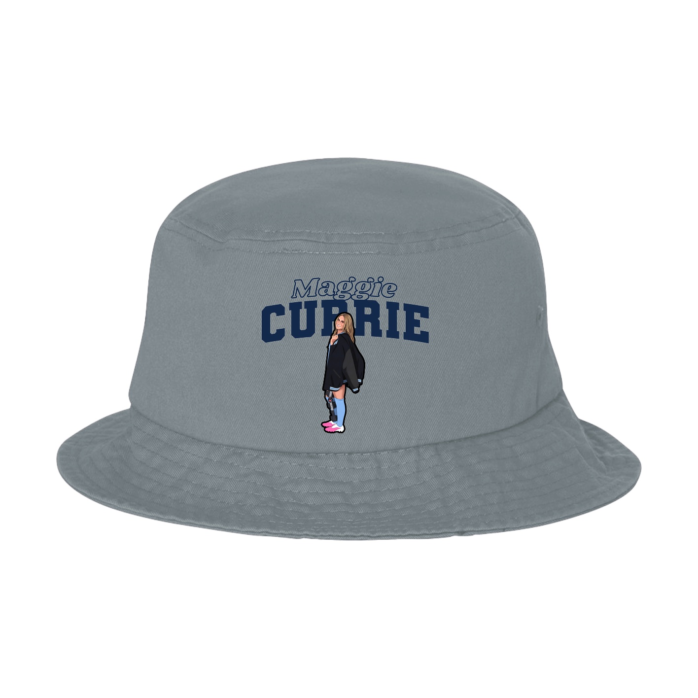 Bucket Cap — Name Arch in Grey