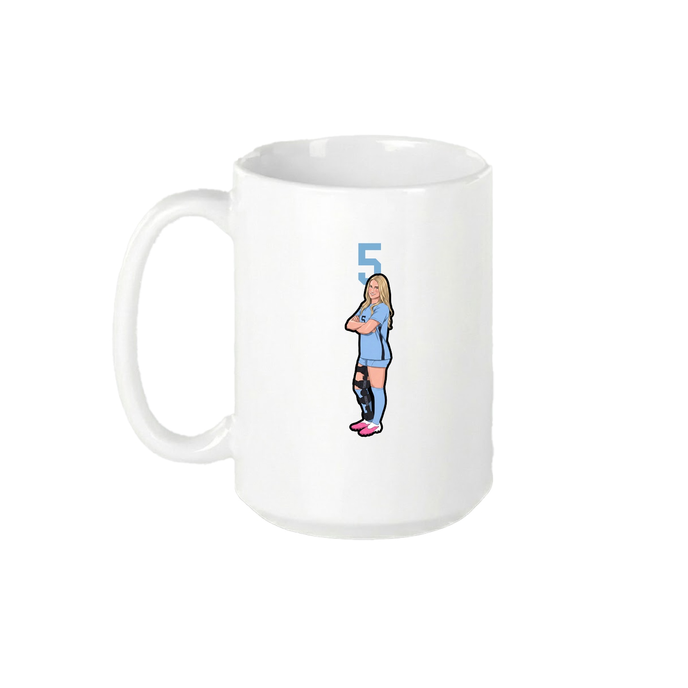 15oz Coffee Mug — Number Top in White