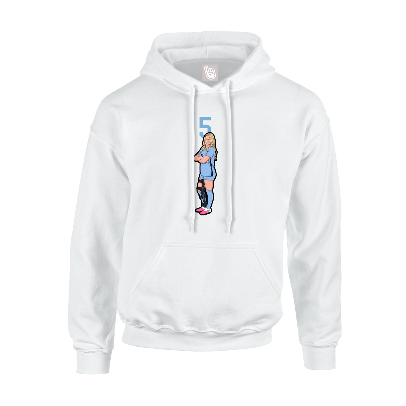 Hoodie — Number Top in White