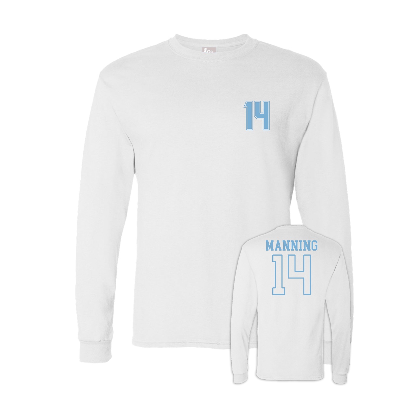 Long Sleeve Tee — Chest Back in White