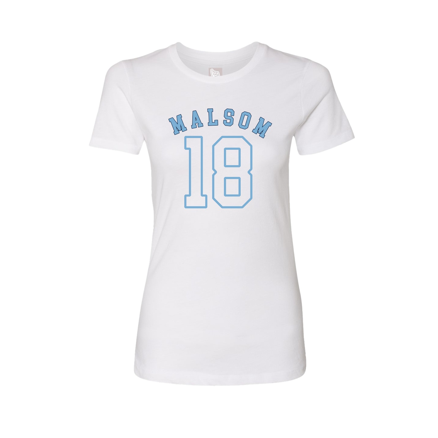 Fitted Women's Tee — Shirsey Arch in White