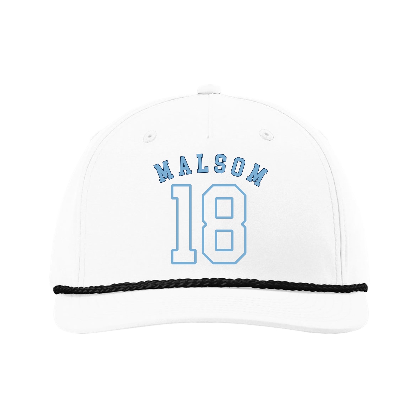 Five-Panel Classic Rope Cap — Shirsey Arch in White