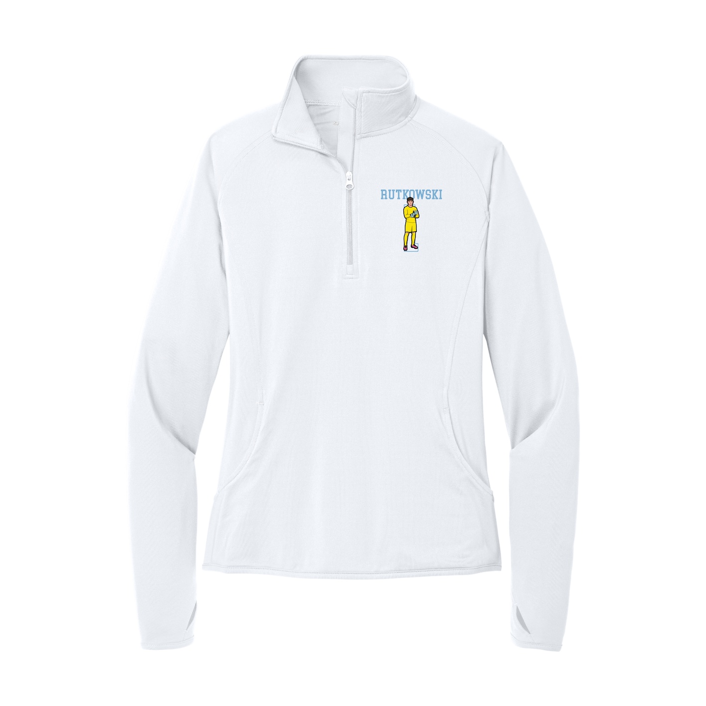 Women's Q-Zip Pullover — Shirsey in White