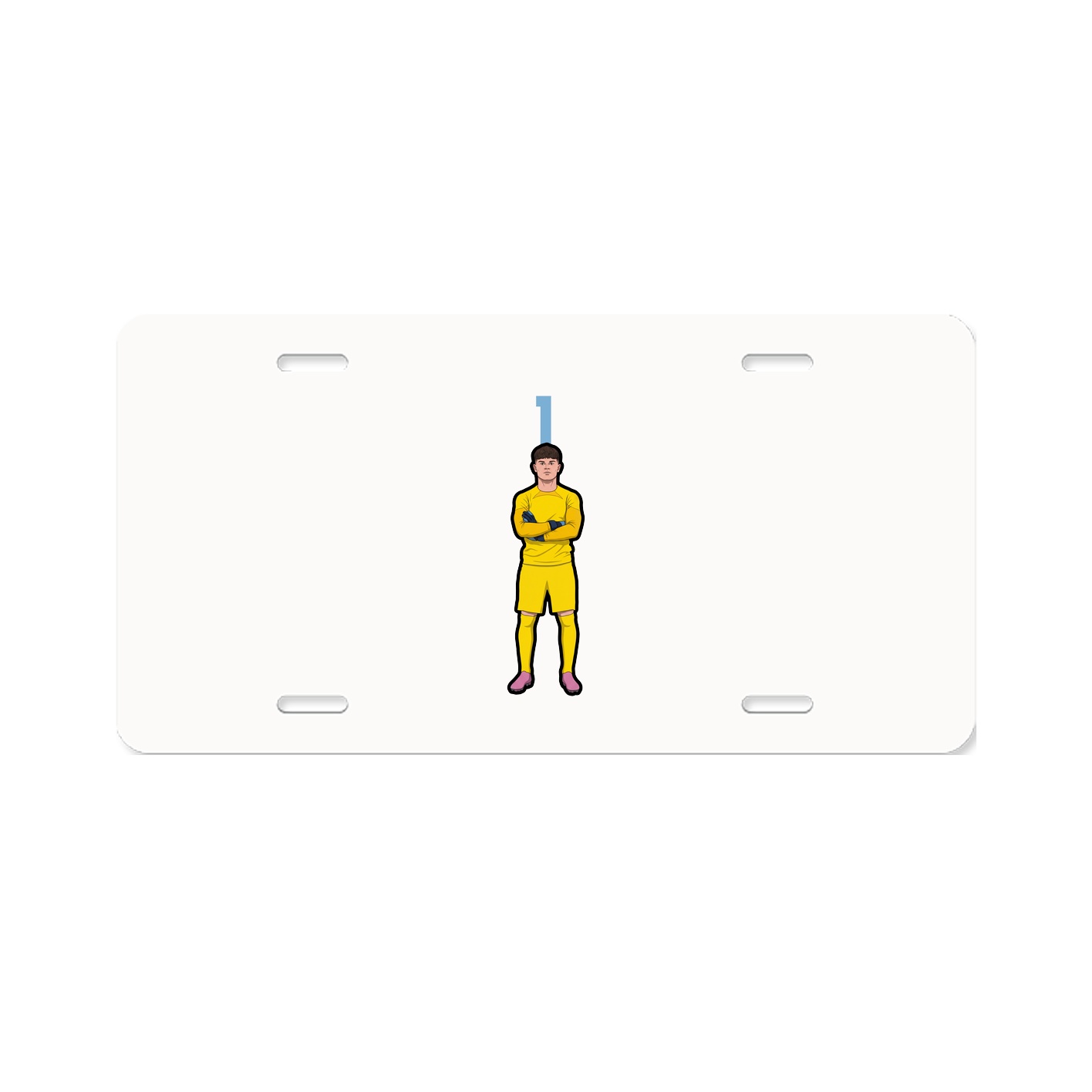 License Plate — Number Top in Classic
