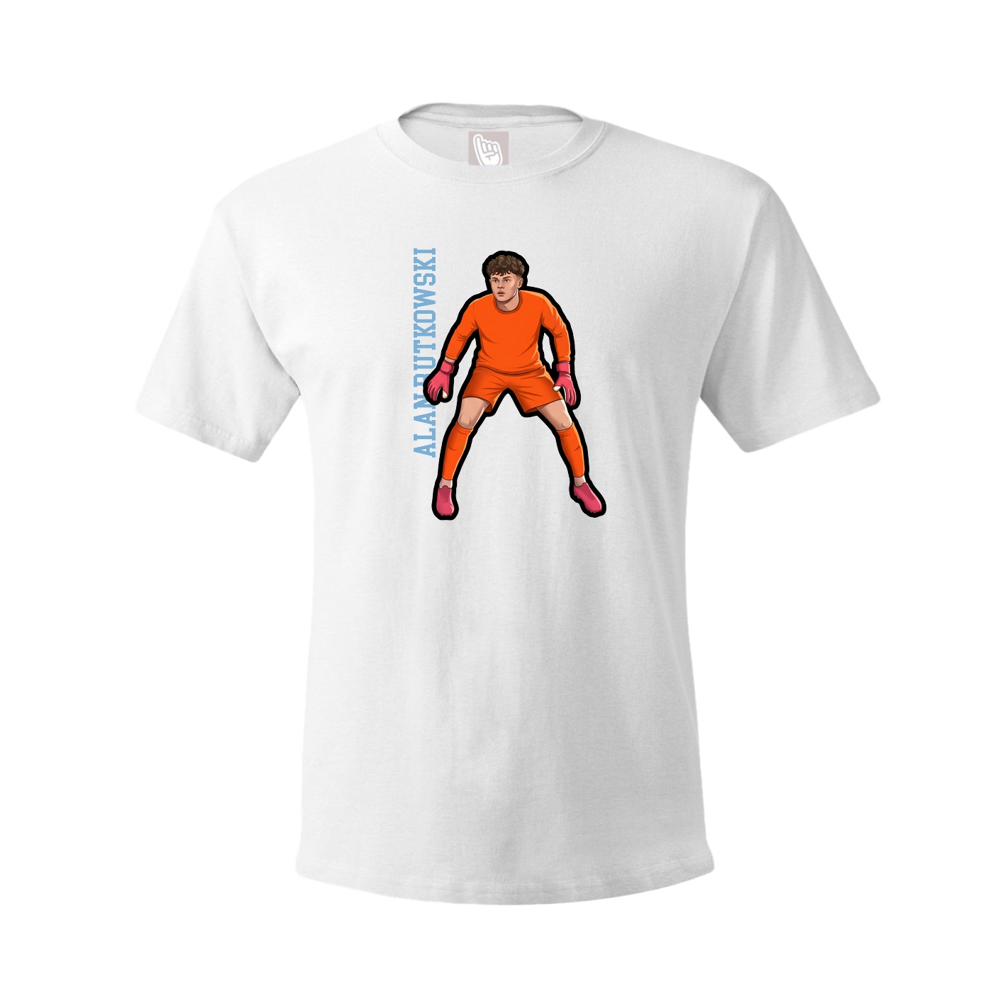 Youth Tee — Name Vertical in White