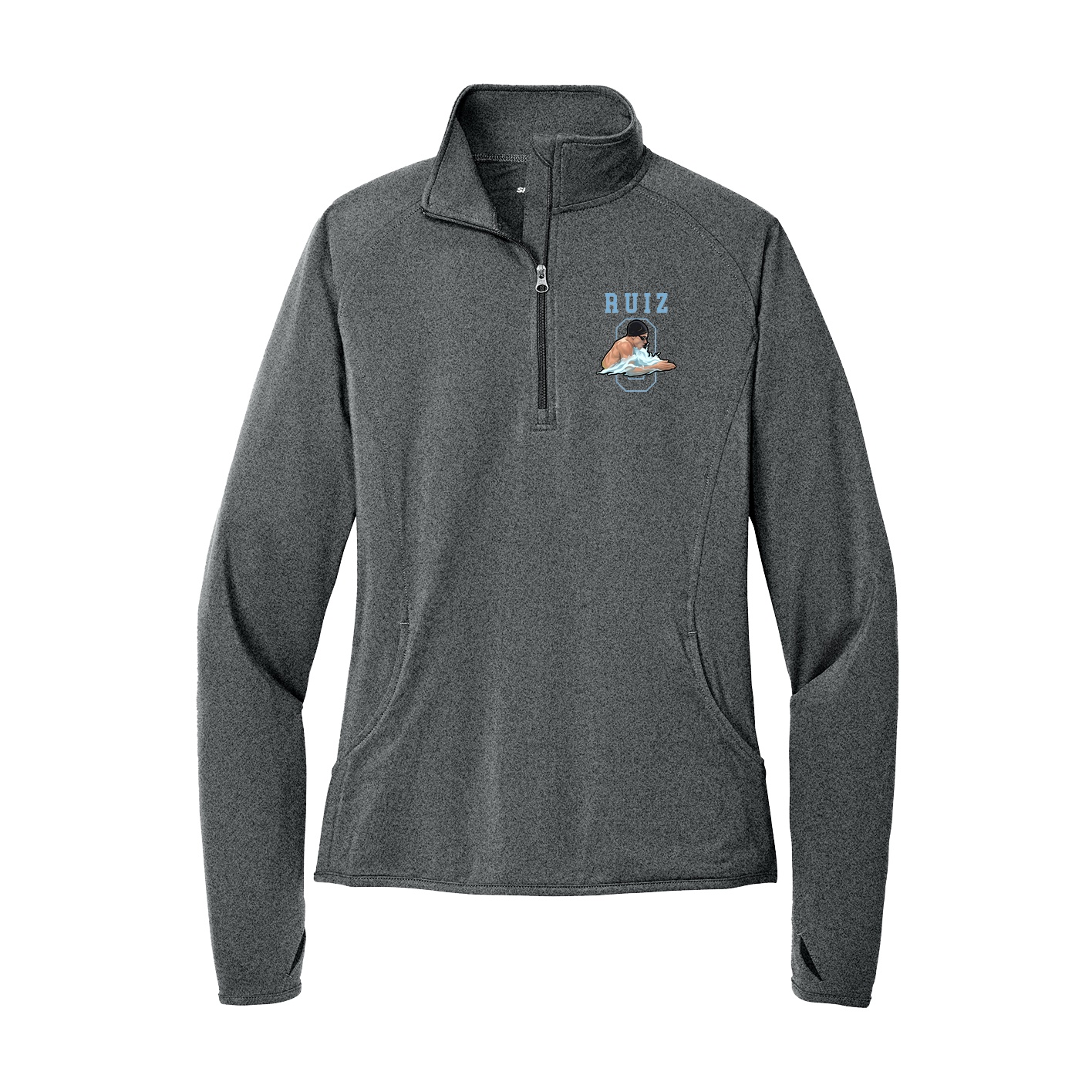 Women's Q-Zip Pullover — Shirsey in Grey