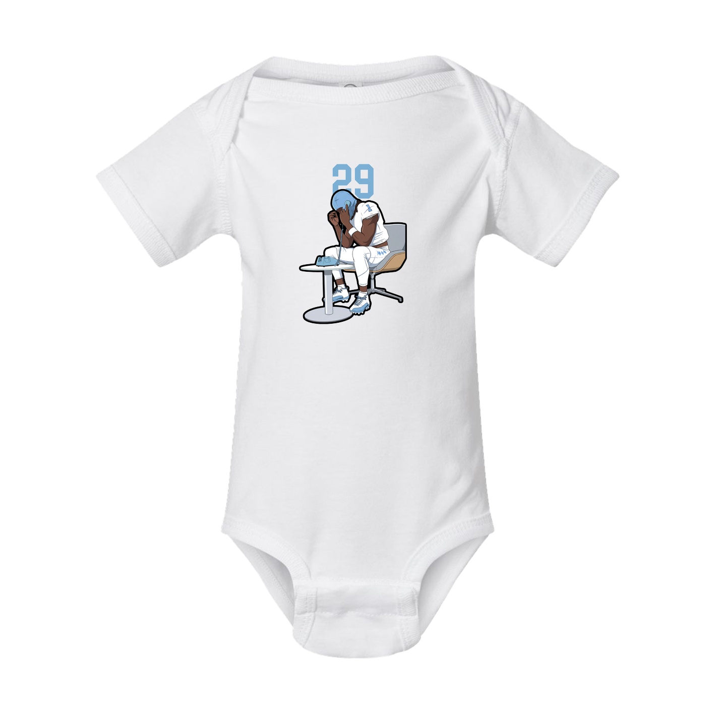 Baby Onesie — Number Top in White