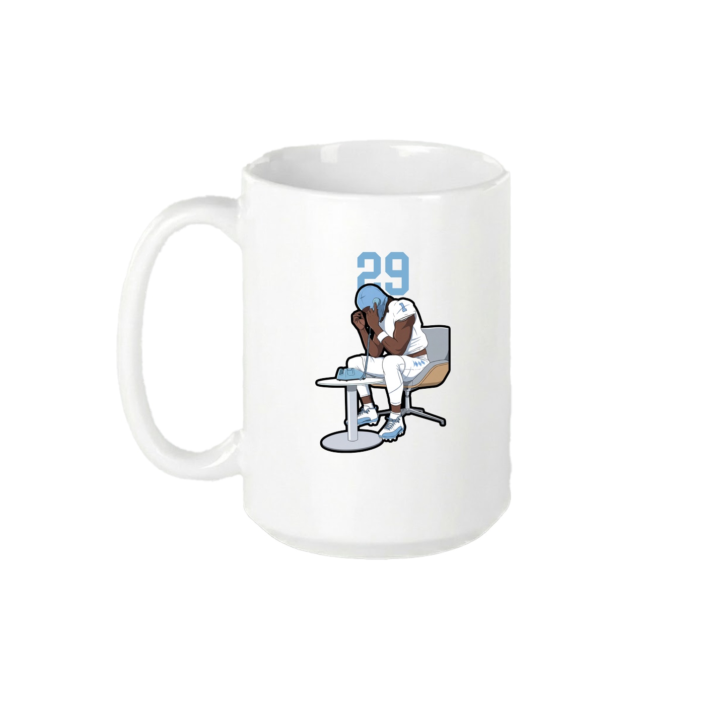 15oz Coffee Mug — Number Top in White