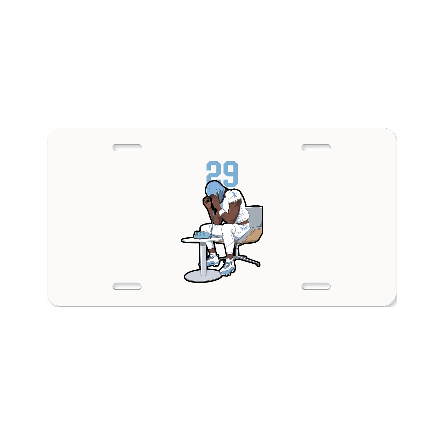 License Plate — Number Top in Classic