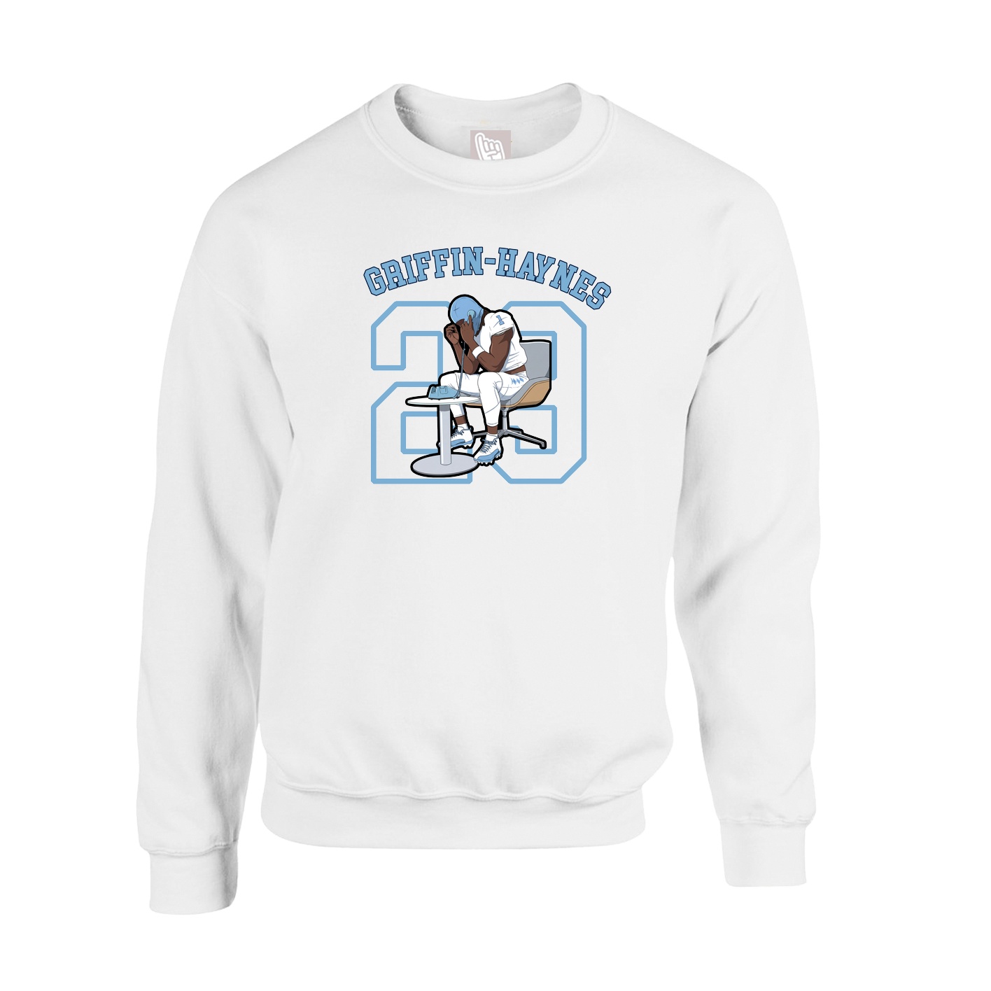 Fleece Crew — Shirsey Arch in White