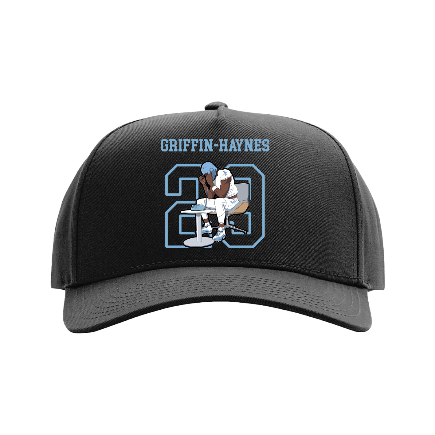 Full Fabric Five-Panel Champ Cap — Shirsey in Black