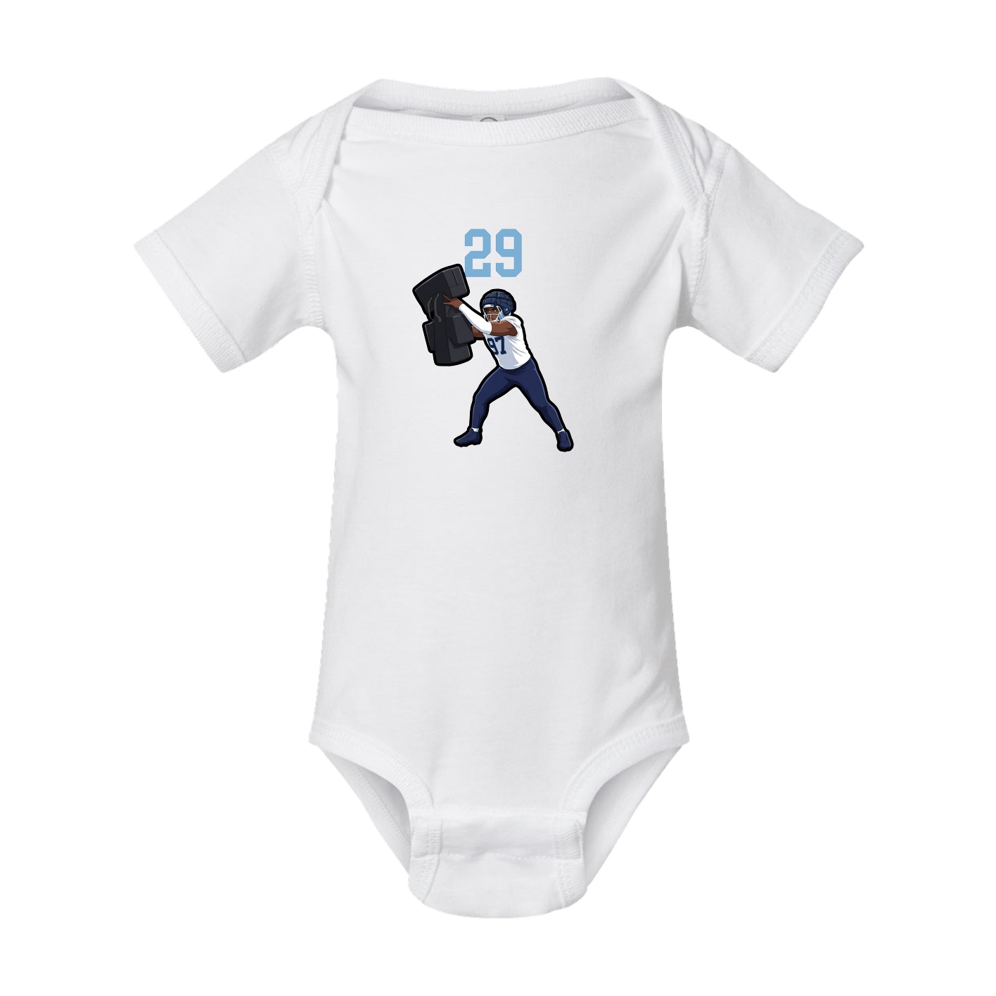 Baby Onesie — Number Top in White