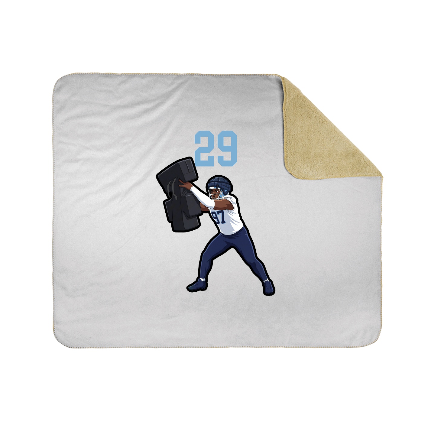 Throw Blanket — Number Top in White