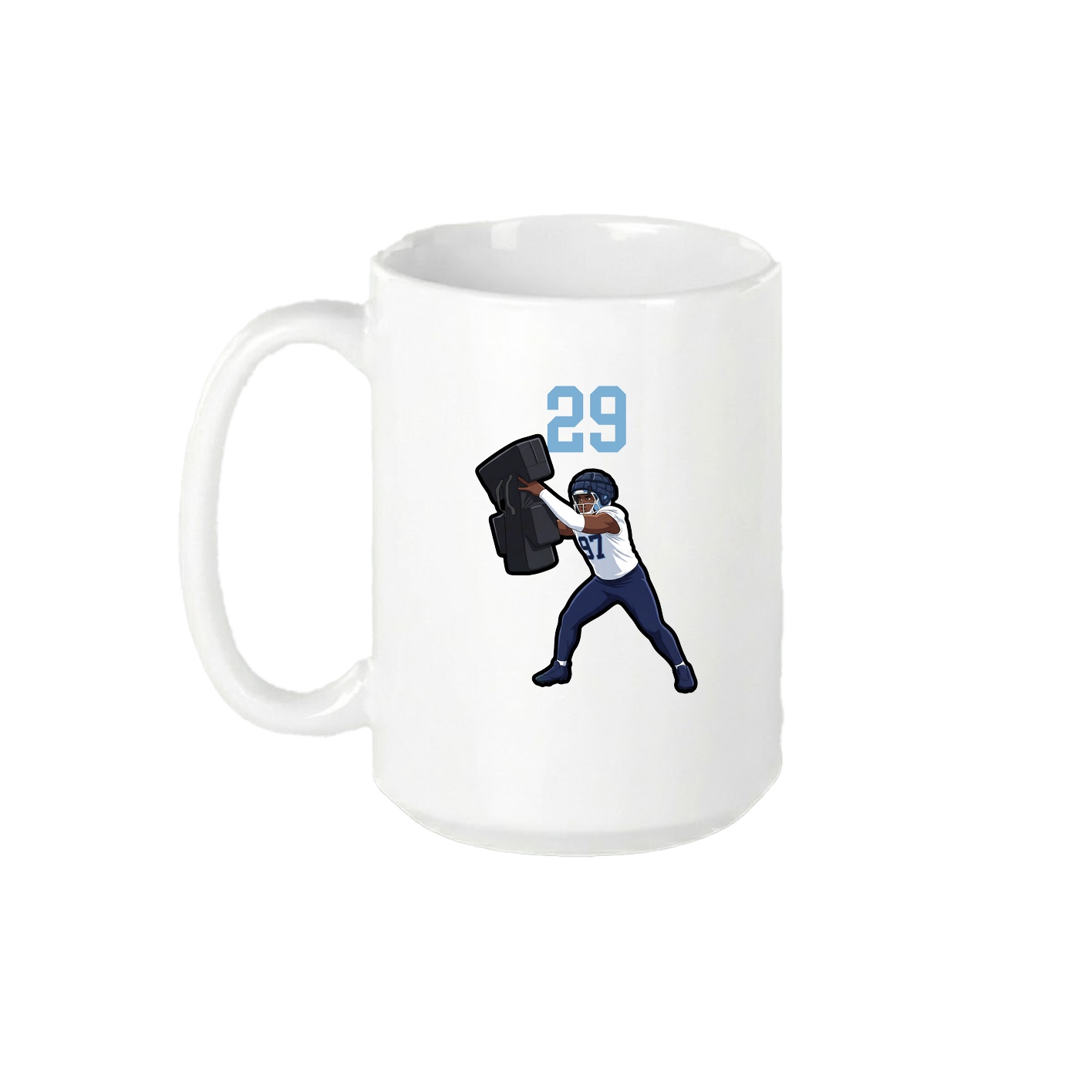 15oz Coffee Mug — Number Top in White