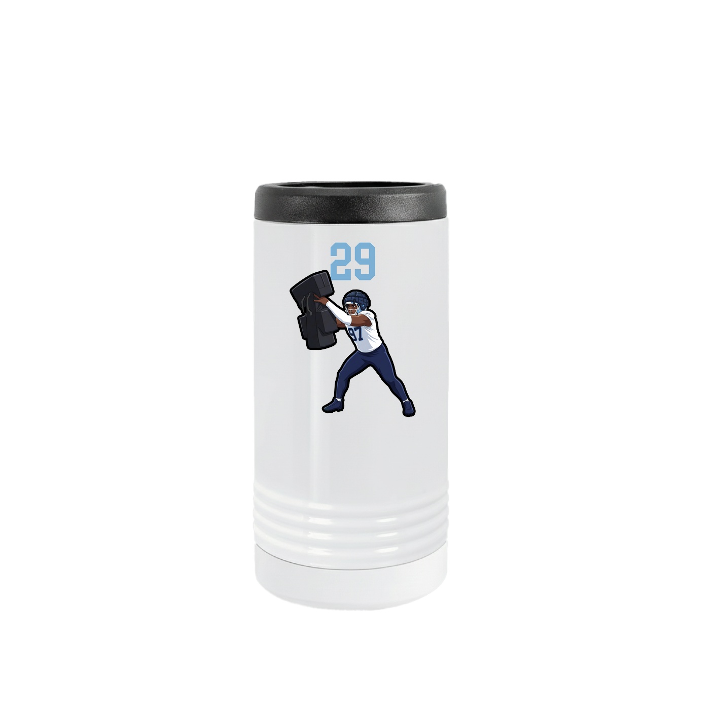 Slim Beverage Holder — Number Top in White