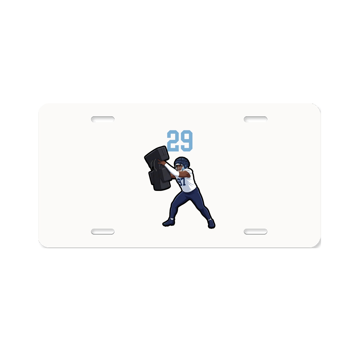 License Plate — Number Top in Classic