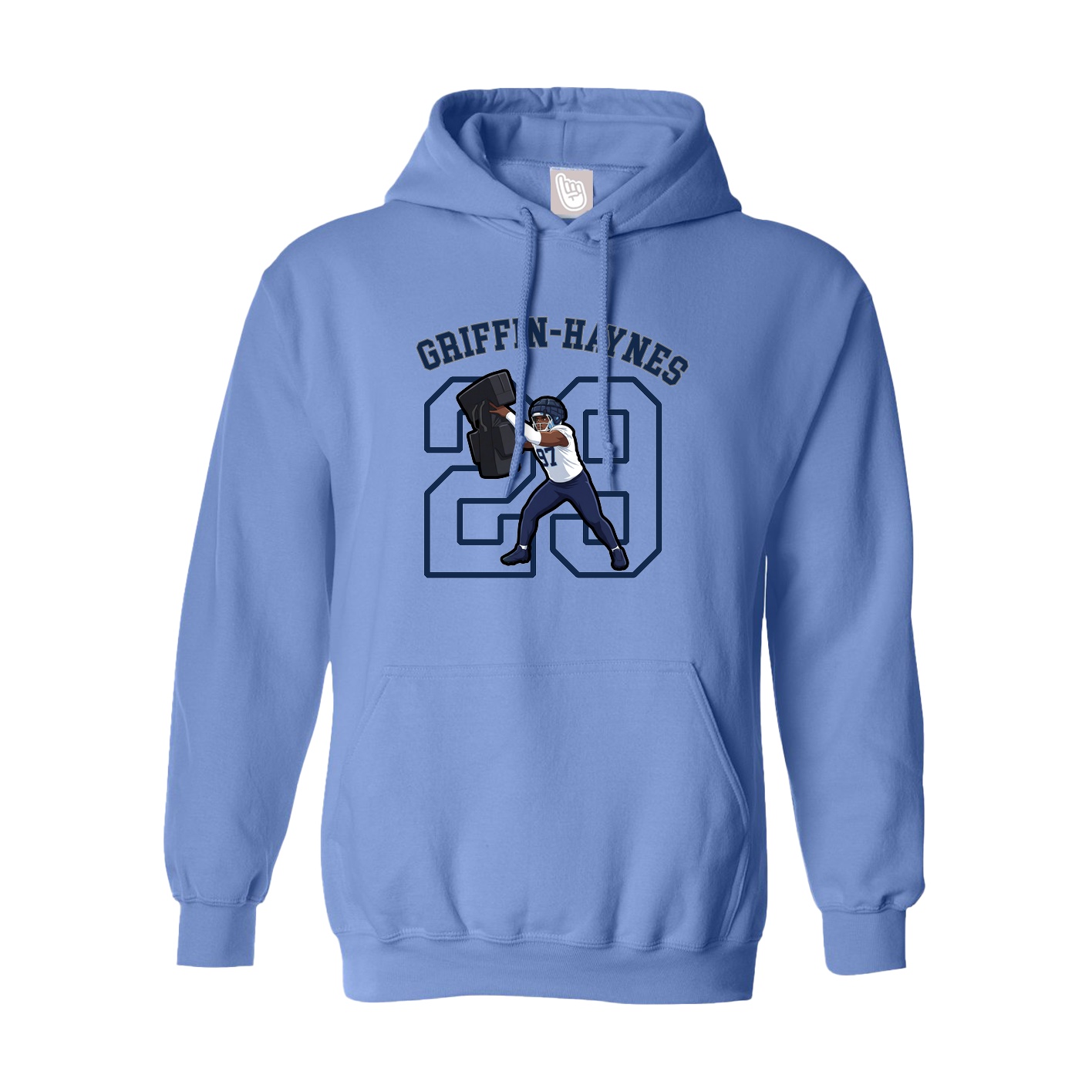 Youth Hoodie — Shirsey Arch in Powder Blue