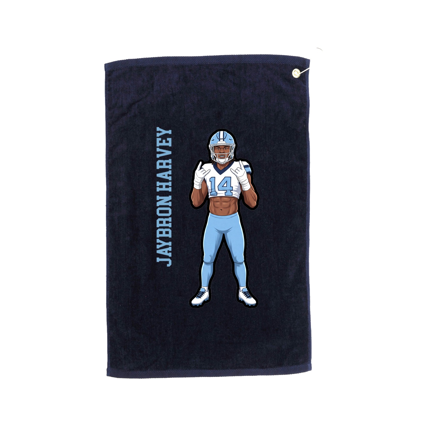 Golf Towel — Name Vertical in Navy