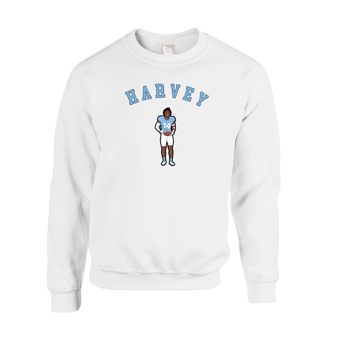 Fleece Crew — Shirsey Arch in White