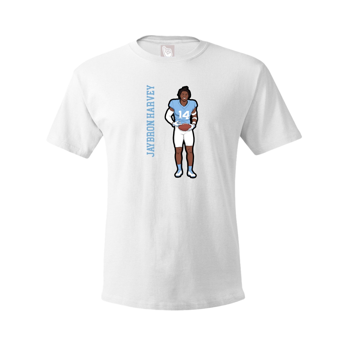 Tee — Name Vertical in White