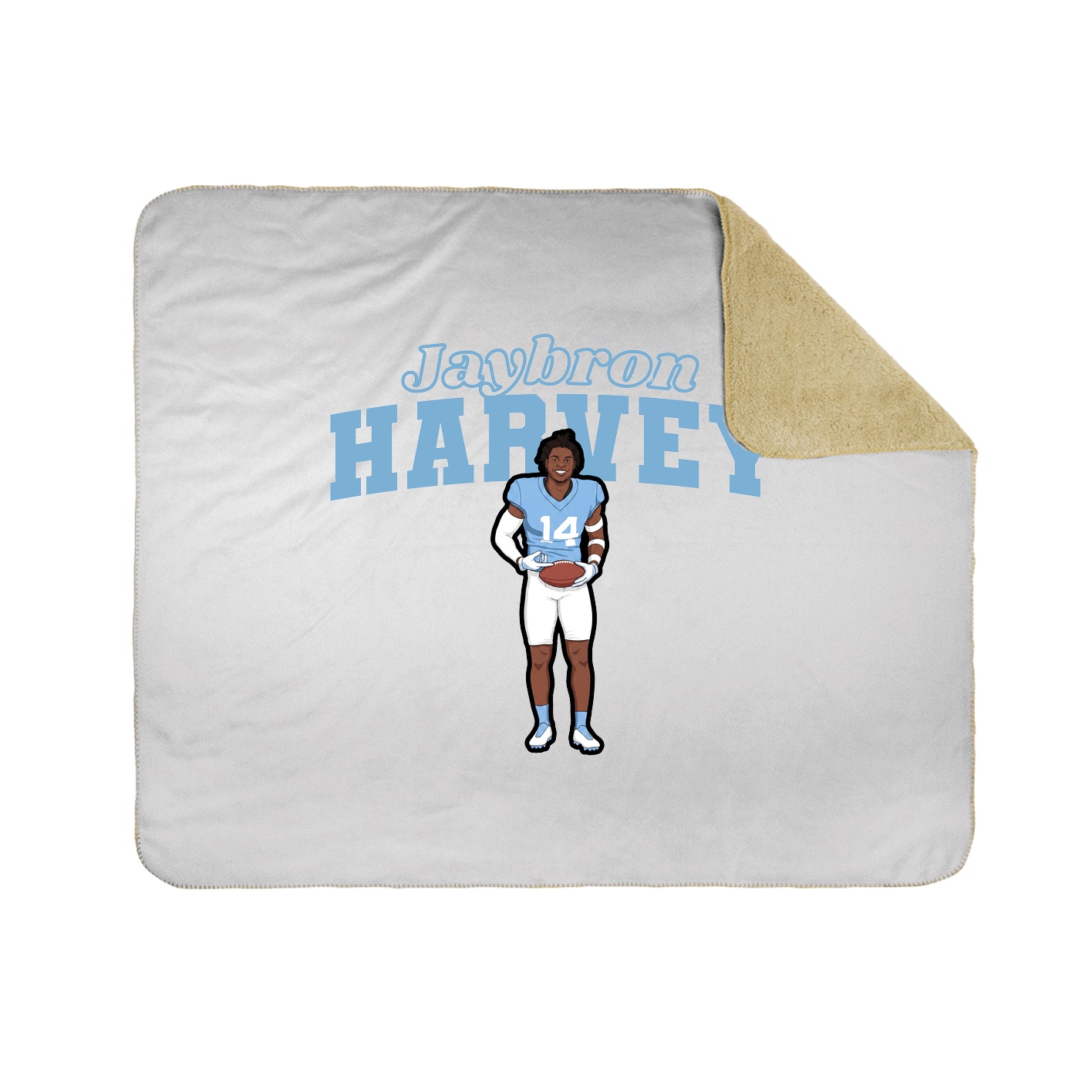 Throw Blanket — Name Arch in White