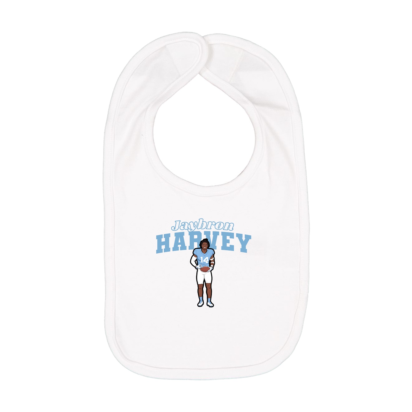 Infant Bib — Name Arch in White
