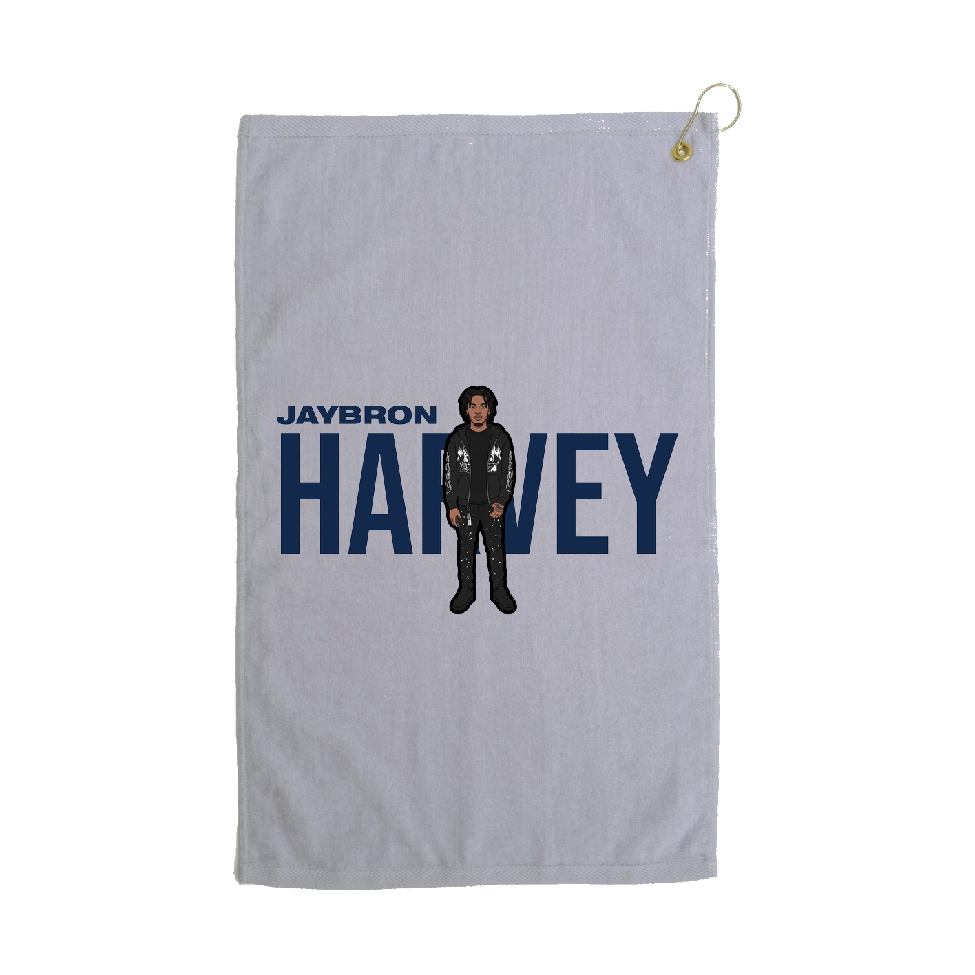 Golf Towel — Player Name in Grey