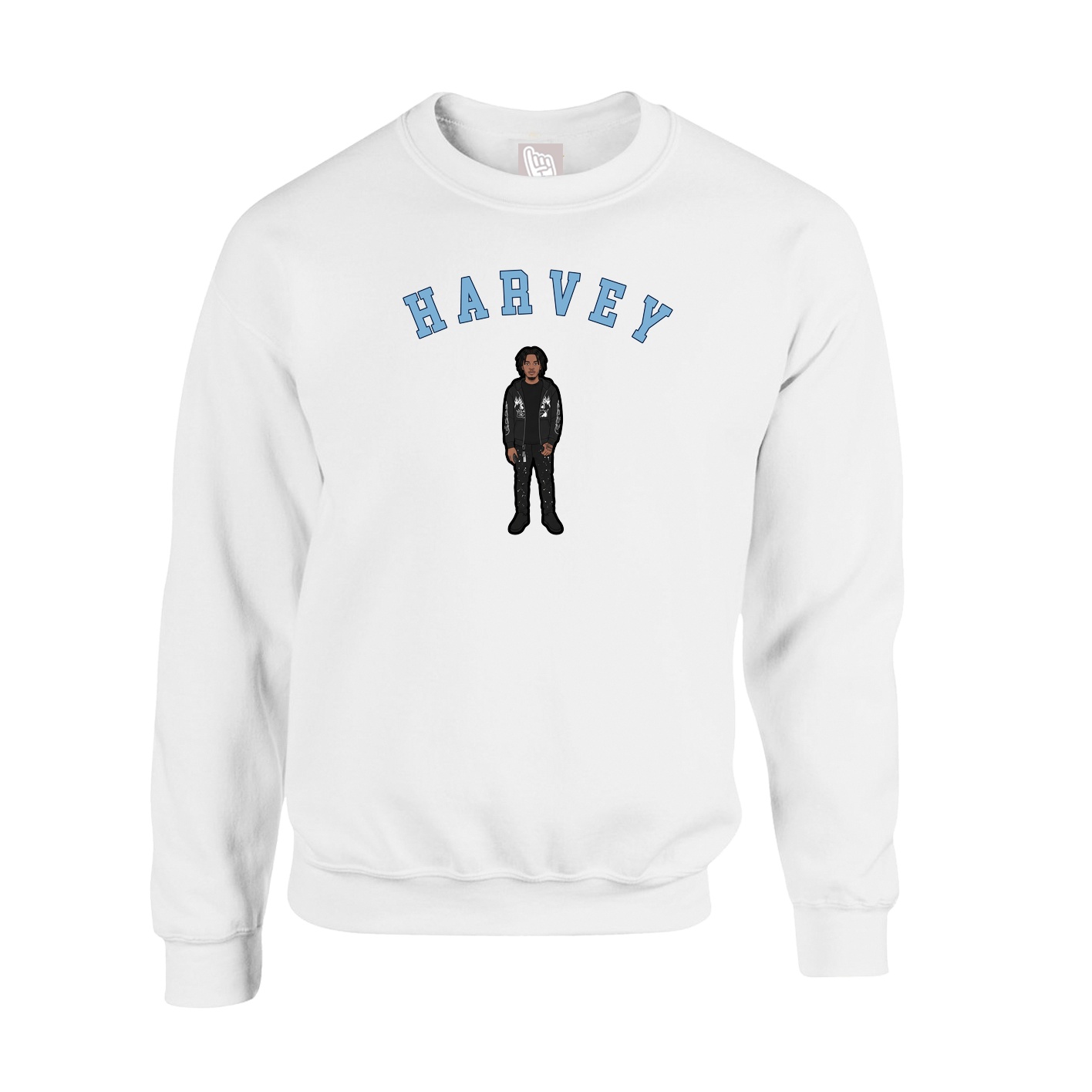 Fleece Crew — Shirsey Arch in White